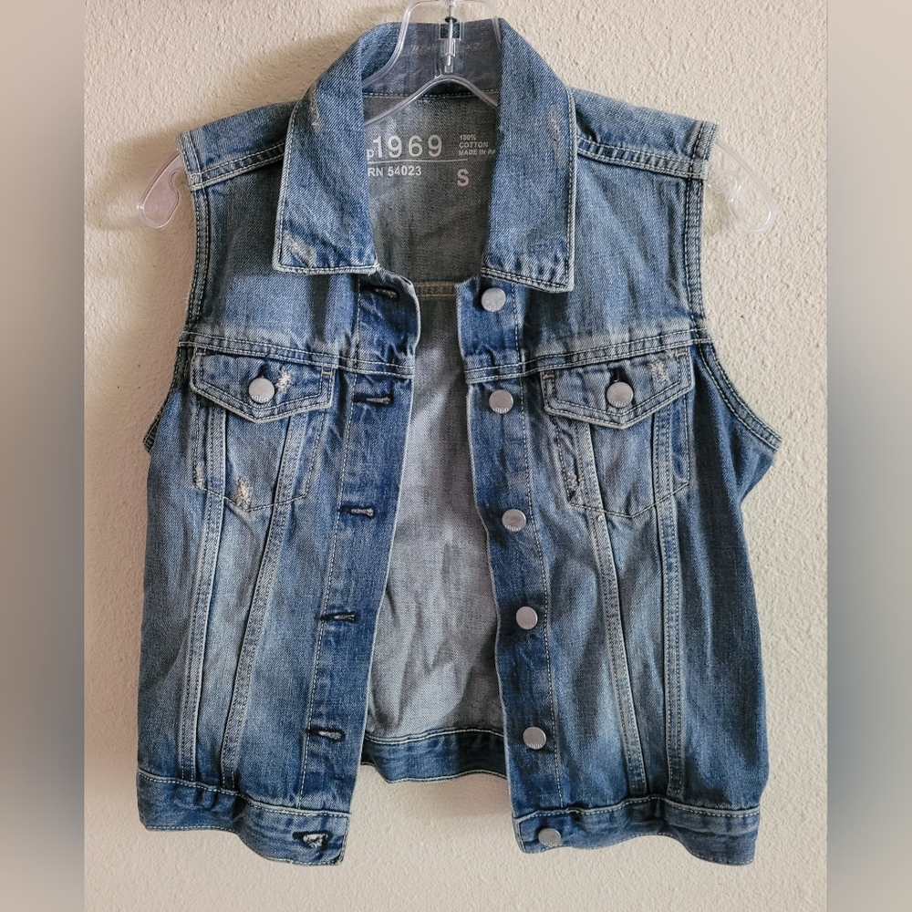 GAP Blue Denim Vest